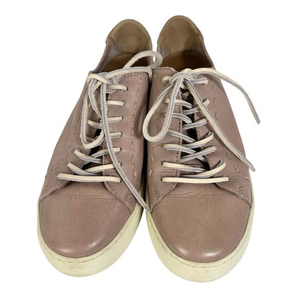 Frye Lena Dusty Rose Leather Lace Up Platform Sneaker Size 9 - Picture 4 of 10